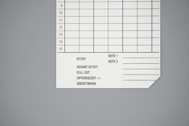 Stempelkarte Bürk K800 / K1000